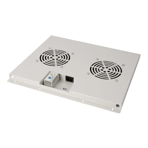 Блок вентиляторов для шкафов TFC глубиной 600мм, 2 вентилятора с терморегулятором, серый